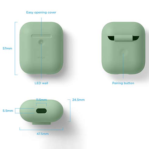Elago Airpods 2 Silicone Case - Pastel Green