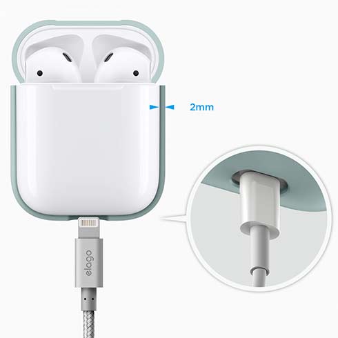 Elago Airpods Silicone Case - Baby Mint