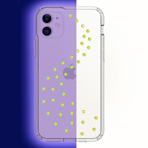 Swarovski kryt Milky Way Clear pre iPhone 11 - Neon Yellow