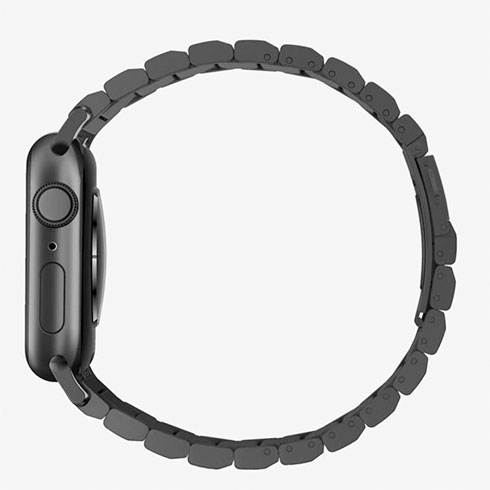 Nomad remienok pre Apple Watch 42/44/45/49 mm - Steel Band/Black Hardware