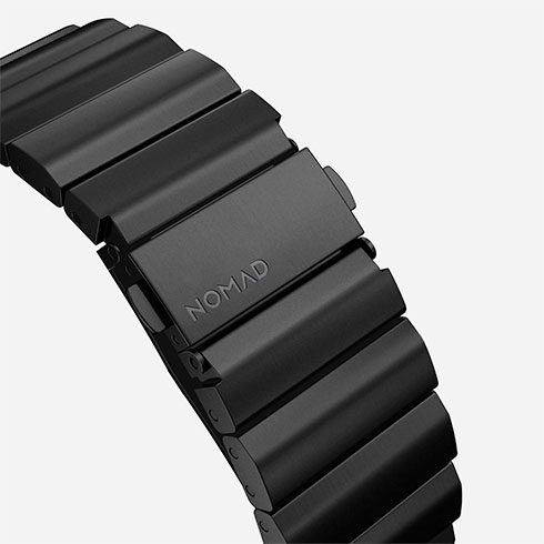 Nomad remienok pre Apple Watch 42/44/45/49 mm - Steel Band/Black Hardware