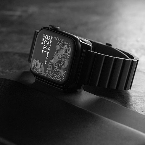 Nomad remienok pre Apple Watch 42/44/45/49 mm - Steel Band/Black Hardware