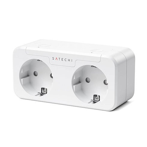 Satechi  Dual Smart Outlet works with Apple Home - White