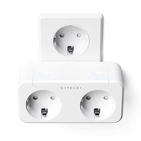 Satechi  Dual Smart Outlet works with Apple Home - White