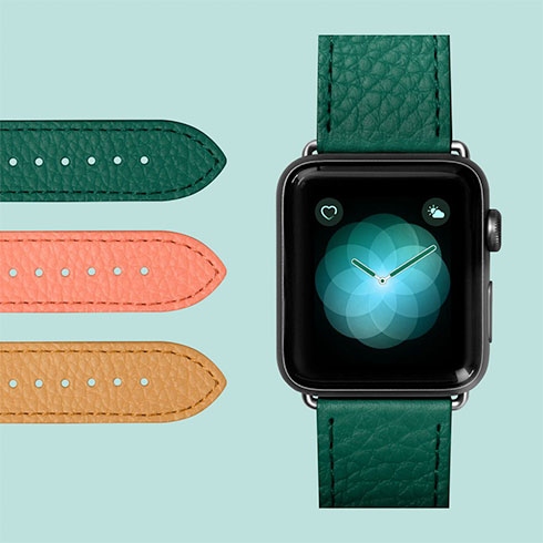 LAUT kožený řemínek Milano pro Apple Watch 38/40/41mm - Emerald