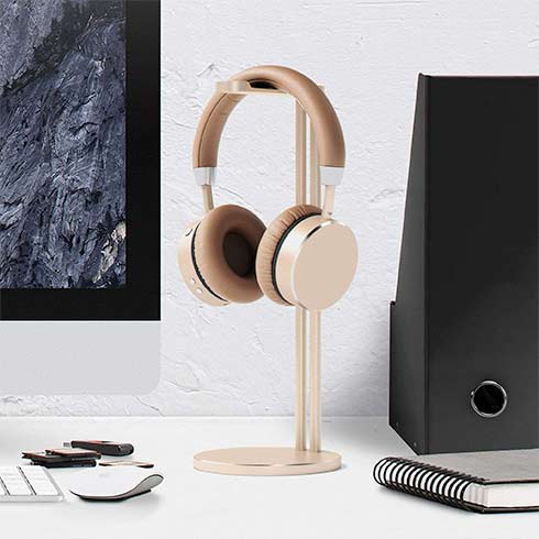 Satechi stojan na slúchadlá Slim Headphone Stand - Gold Aluminium