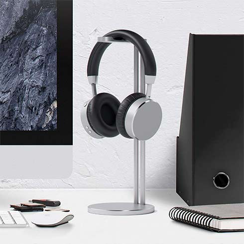Satechi stojan na slúchadlá Slim Headphone Stand - Silver Aluminium