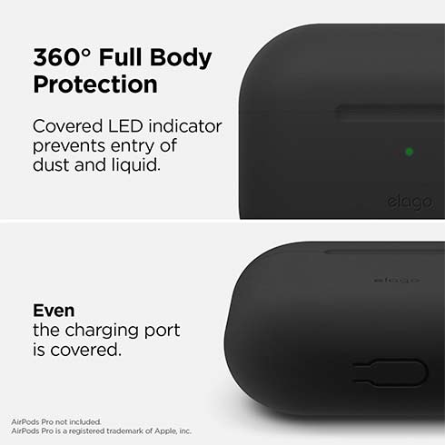 Elago Airpods Pro Slim Silicone Case - Black