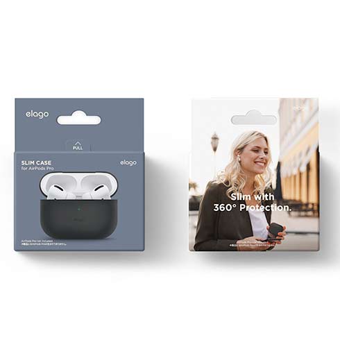 Elago Airpods Pro Slim Silicone Case - Black
