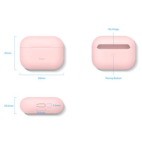 Elago Airpods Pro Slim Silicone Case - Lovely Pink