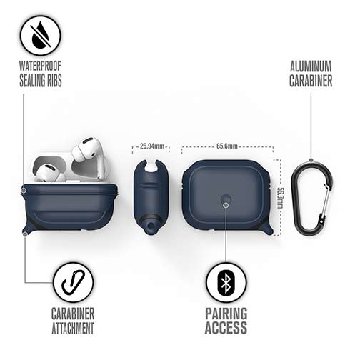 Catalyst puzdro Waterproof case pre AirPods Pro - Midnight Blue