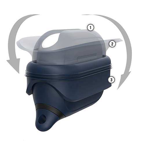 Catalyst puzdro Waterproof case pre AirPods Pro - Midnight Blue