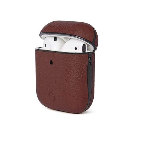 Decoded puzdro AirCase 2 pre Apple Airpods 1&2 - Brown