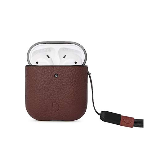 Decoded puzdro AirCase 2 pre Apple Airpods 1&2 - Brown