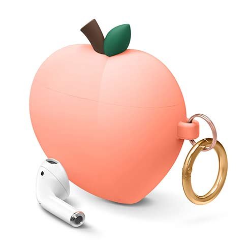 Elago Airpods Peach Silicone Case - Peach