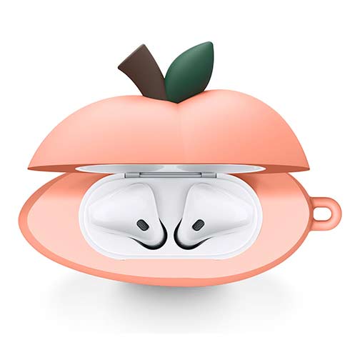 Elago Airpods Peach Silicone Case - Peach