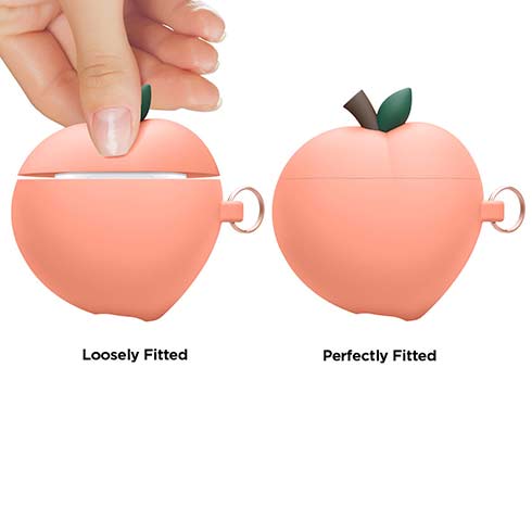 Elago Airpods Peach Silicone Case - Peach