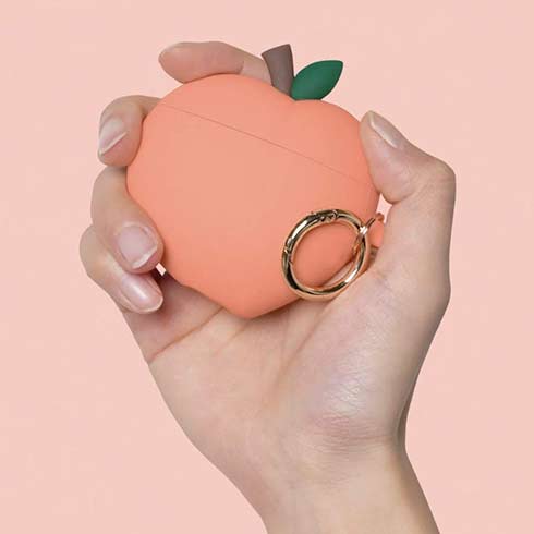 Elago Airpods Peach Silicone Case - Peach