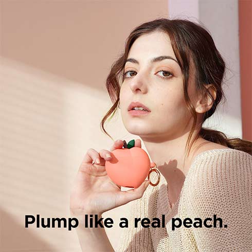 Elago Airpods Peach Silicone Case - Peach