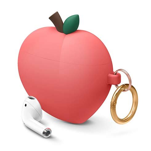Elago Airpods Peach Silicone Case - Red