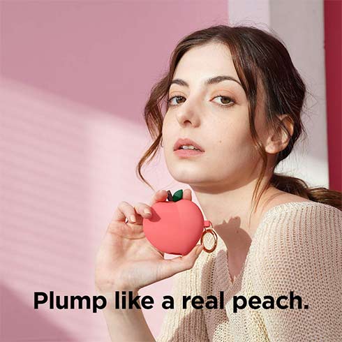 Elago Airpods Peach Silicone Case - Red
