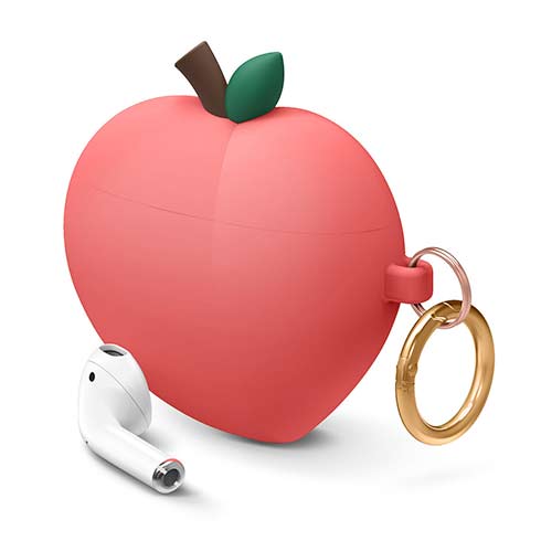 Elago Airpods Peach Silicone Case - Red