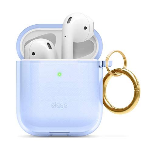 Elago puzdro Clear Case pre Airpods 1&2 - Aqua Blue