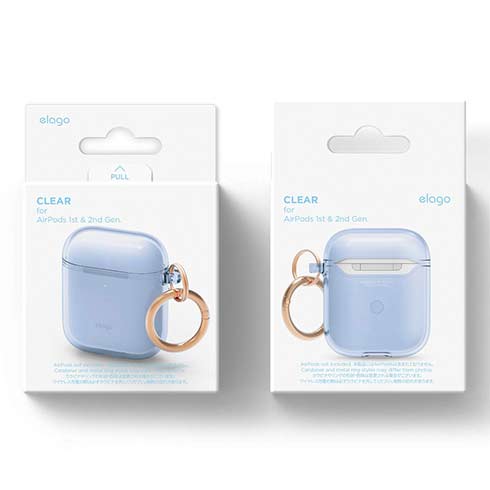 Elago puzdro Clear Case pre Airpods 1&2 - Aqua Blue