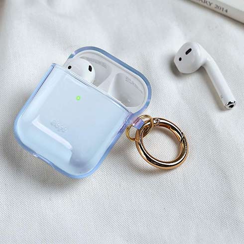 Elago puzdro Clear Case pre Airpods 1&2 - Aqua Blue