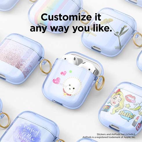 Elago puzdro Clear Case pre Airpods 1&2 - Aqua Blue