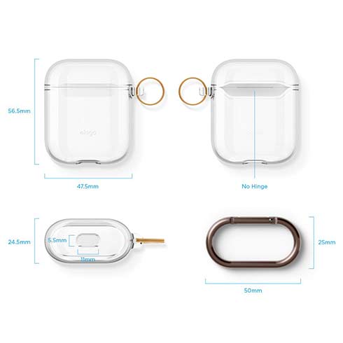 Elago puzdro Clear Case pre Airpods 1&2 - Clear