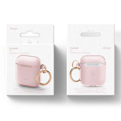 Elago puzdro Clear Case pre Airpods 1&2 - Lovely Pink