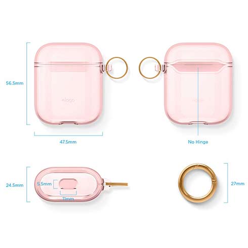 Elago puzdro Clear Case pre Airpods 1&2 - Lovely Pink