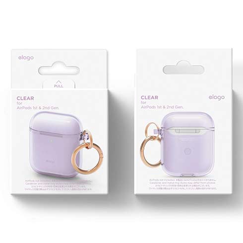 Elago puzdro Clear Case pre Airpods 1&2 - Lavender