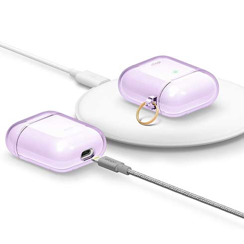 Elago puzdro Clear Case pre Airpods 1&2 - Lavender