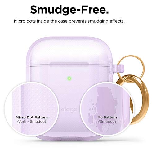 Elago puzdro Clear Case pre Airpods 1&2 - Lavender