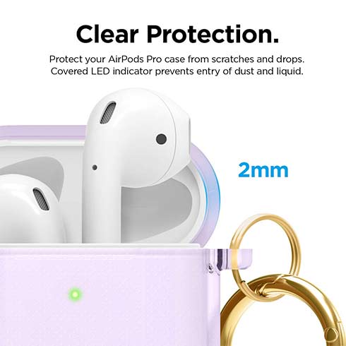 Elago puzdro Clear Case pre Airpods 1&2 - Lavender