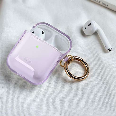 Elago puzdro Clear Case pre Airpods 1&2 - Lavender