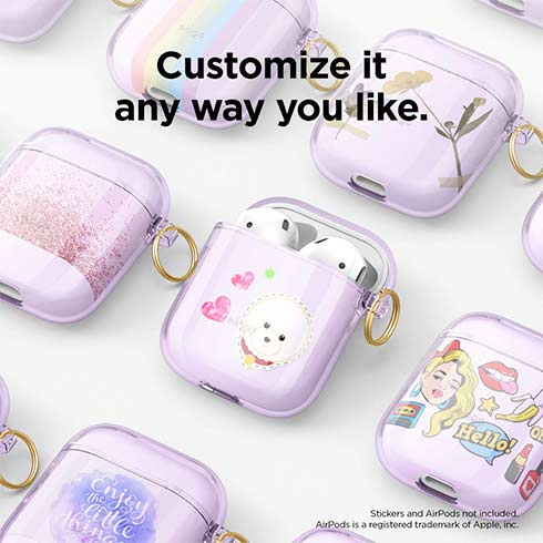 Elago puzdro Clear Case pre Airpods 1&2 - Lavender