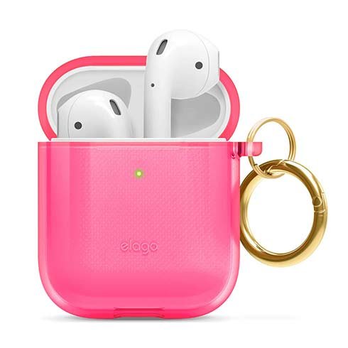 Elago puzdro Clear Case pre Airpods 1&2 - Hot Pink