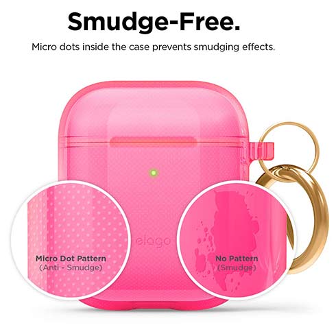 Elago puzdro Clear Case pre Airpods 1&2 - Hot Pink