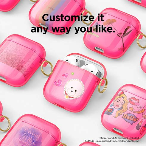 Elago puzdro Clear Case pre Airpods 1&2 - Hot Pink