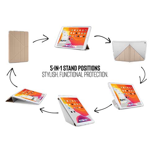 Pipetto puzdro Origami Metallic Case pre iPad 10.2 2019/2020/2021 - Gold