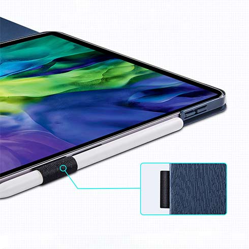 ESR puzdro Urban Premium Folio Pencil Case pre iPad Pro 11" 2020 - Blue/Gray