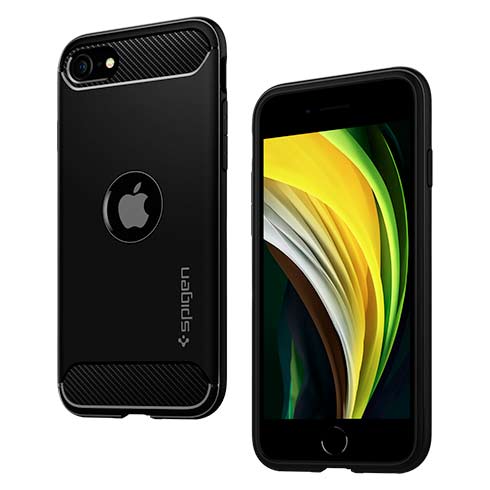 Spigen kryt Rugged Armor pre iPhone SE 2020 - Black