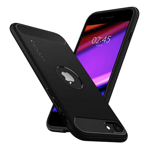 Spigen kryt Rugged Armor pre iPhone SE 2020 - Black