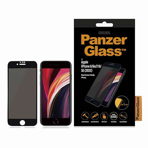 PanzerGlass ochranné sklo Privacy pre iPhone 7/8/SE 2020/2022 - Black Frame