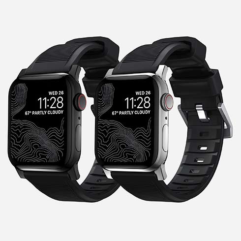 Nomad remienok Rugged Strap pre Apple Watch 44/45/49mm - Black/Black Hardware