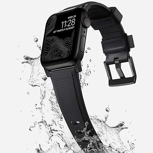 Nomad remienok Rugged Strap pre Apple Watch 44/45/49mm - Black/Black Hardware