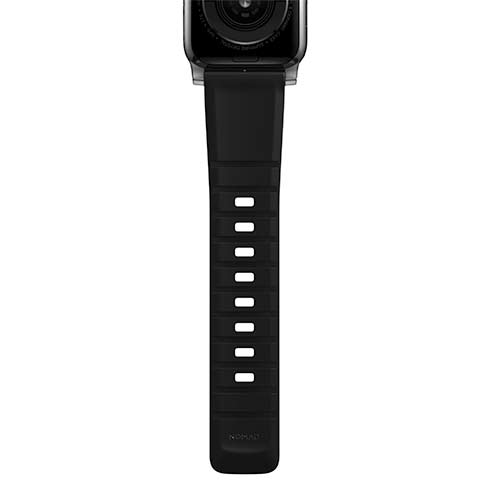 Nomad remienok Rugged Strap pre Apple Watch 44/45/49mm - Black/Silver Hardware